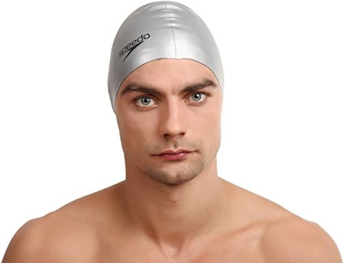 Speedo czepek pływacki, męski, materiał silikon, ściśle przylegający, srebrny, jeden rozmiar 5039247289270