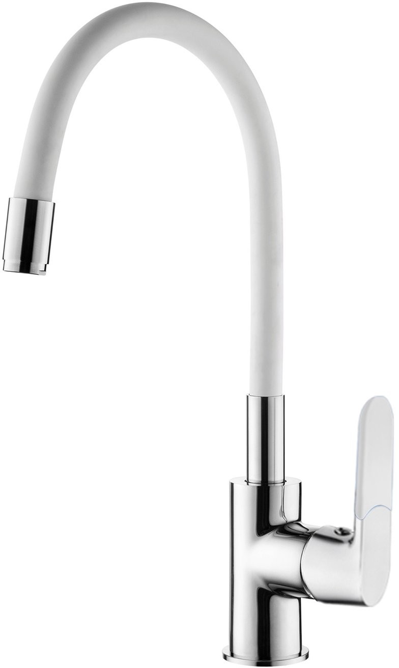 Invena Bateria kuchenna Samba z ruchomą wylewką biała