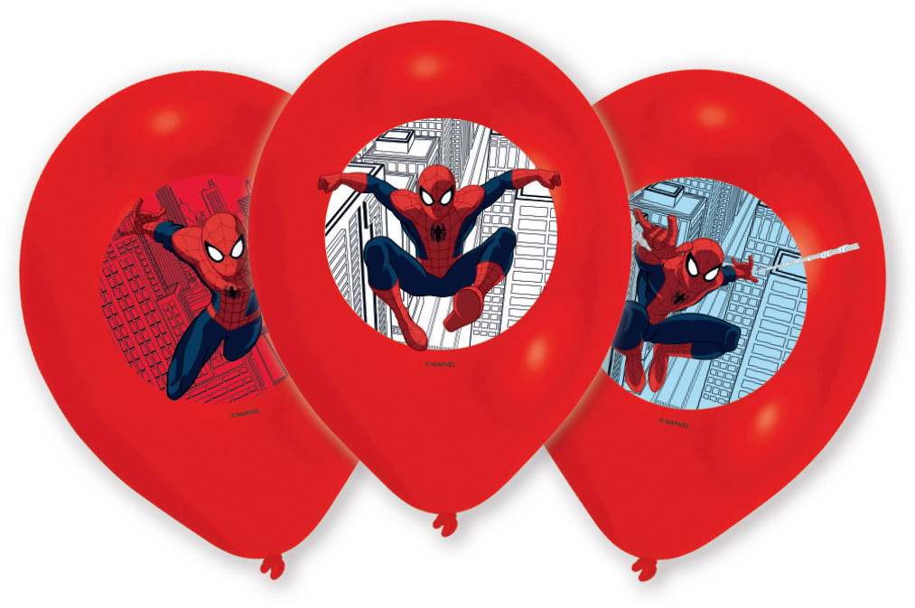 AMSCAN Spider-Man balony z kolorowym nadrukiem 6 szt