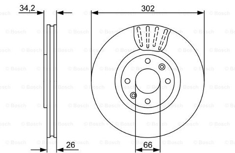 BOSCH Tarcza hamulcowa przednia, 0 986 479 C72  0986479C72