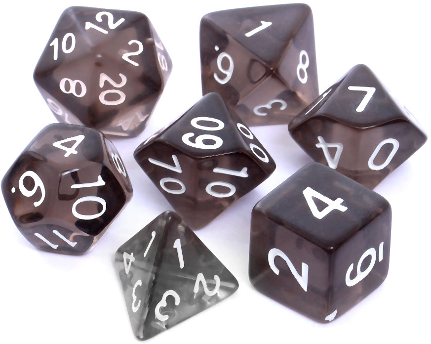 Rebel Komplet kości RPG Kryształowe Czarne OD 24,99zł