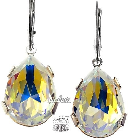 Swarovski piękne kolczyki AURORA SREBRO CERTYFIKAT