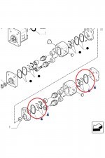 NEW HOLLAND CASE Komplet uszczelek pompy CNH 87601759 87601759
