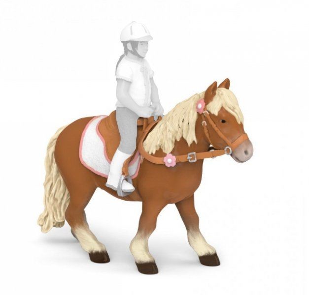 Papo Figurka kuc szetlandzki z siodłem - 51559