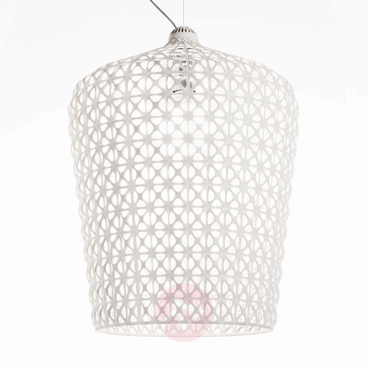 Designerska lampa wisząca Kabuki, biała