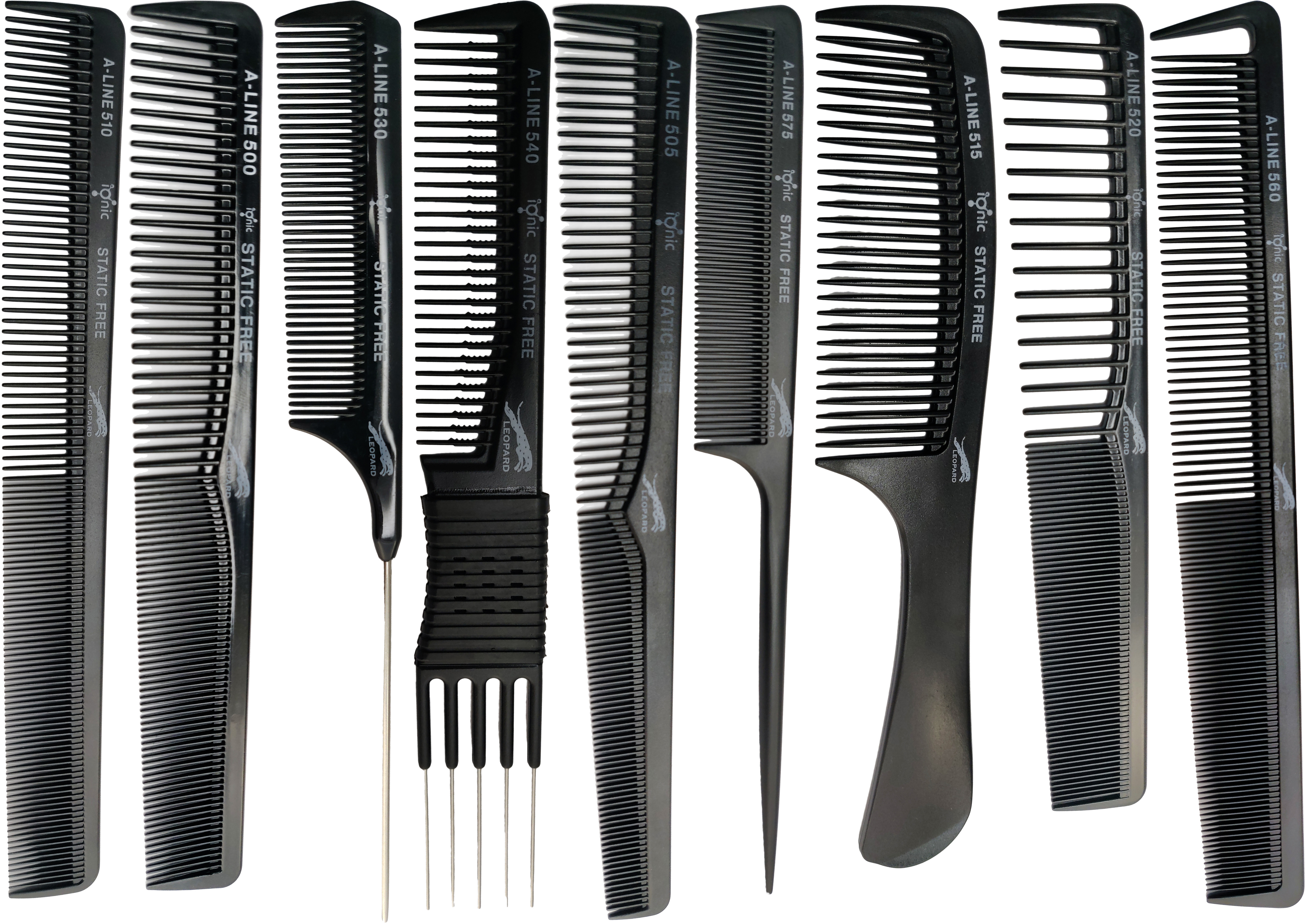Toni&Guy Zestaw Grzebieni Fryzjerski Karbon MOCNE Leopard B K-256-B