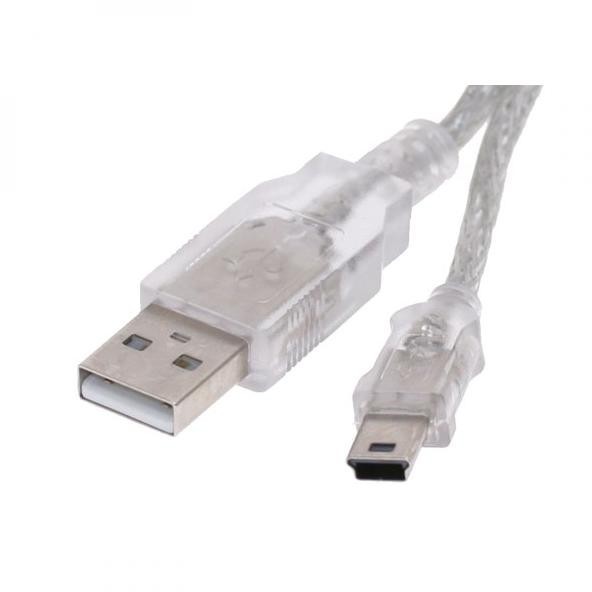 Kabel USB 2.0 USB A M USB mini 5pin M 0.6m czarny KVUF006N01