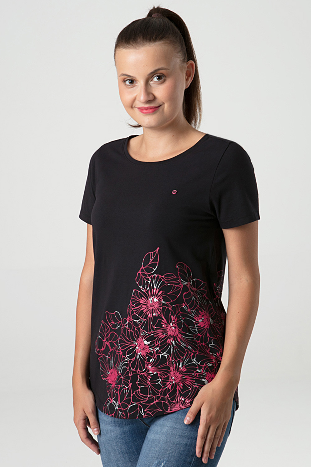 LOAP Czarny damski T-shirt LOAP Abana