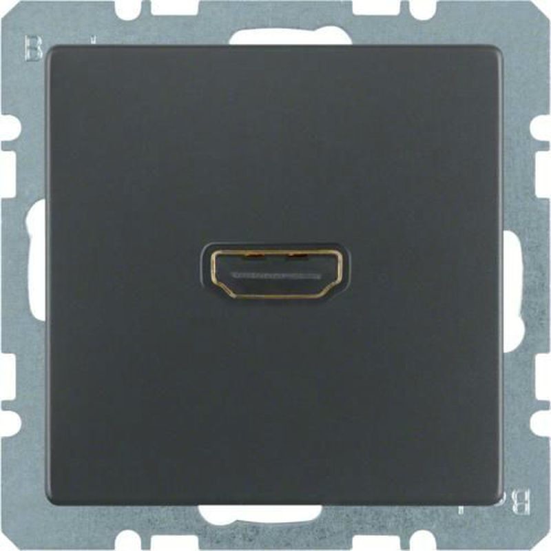 Hager Polo sp. z o.o. Gniazdo HDMI z przyłączem 90st. antracyt aksamit Q.1/Q.3 3315436086