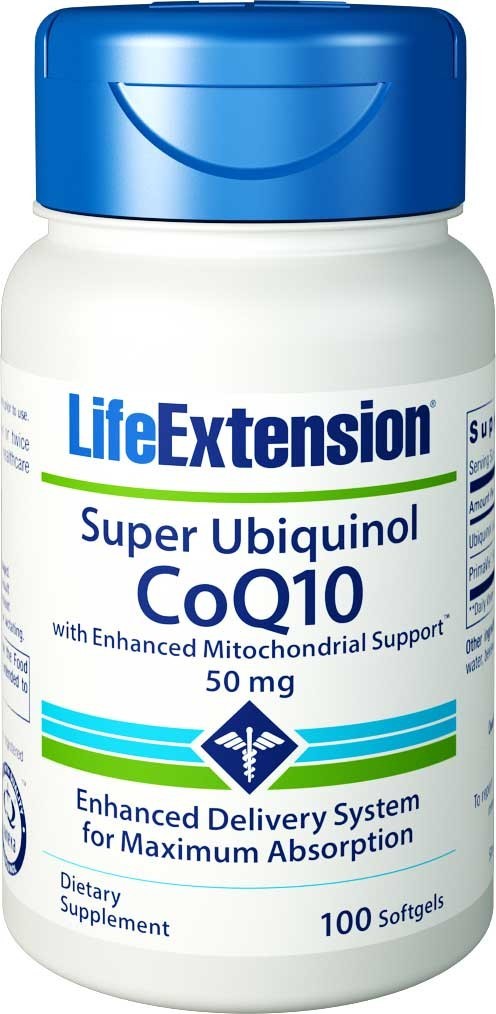 Life Extension Super Ubichinol Koenzym Q10 ze wzmocnionym wsparciem dla mitochondriów, 50 mg 100 kapsułek