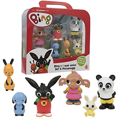 Giochi Preziosi Bing BNG07000 mini figurki, jasne kolory i odpowiedni rozmiar dla małych rąk, do kolekcjonowania, dla dziewczynek od 18 miesięcy, gra Preziosi