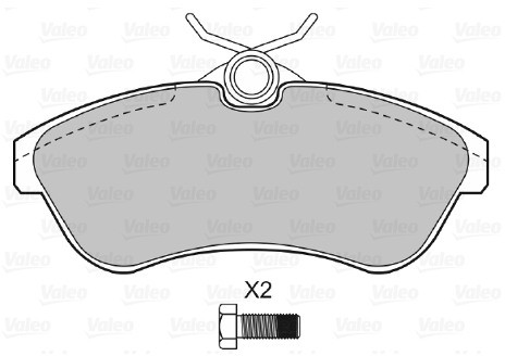 VALEO klocki hamulcowe z nrs 598501 598501
