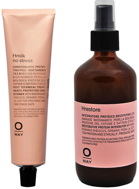 Zestaw Oway Hrestor naturalna keratyna 240ml+ mleczko HMILK 75ml