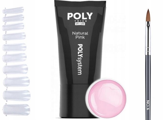 AkrylGel akrylożel Poly Gel żel 30ml Natural Pink