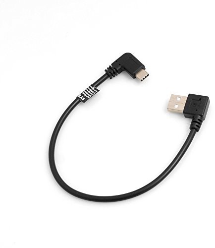 System-S USB 3.1 Typ C 90 ° gewinkelt do USB 2.0 Typ A 90 ° gewinkelt wtyczka kątowa kabel danych kabel do ładowania adapter sieciowy 27 cm 53526351