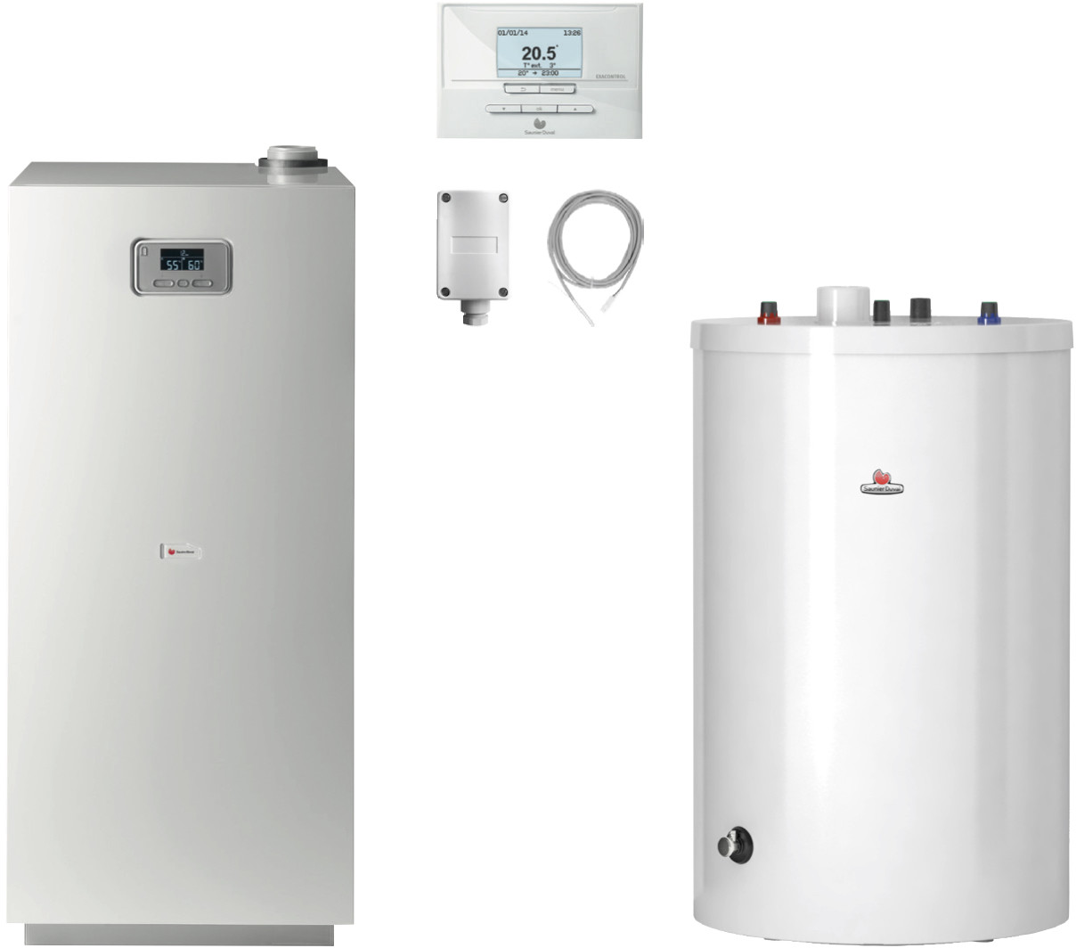 Saunier Duval Duval Kocioł gazowy kondensacyjny Niedźwiedź Condens KKS18 + sensor + EXACONTROL E7C + FE 150/6 BM + NTC 550010020536