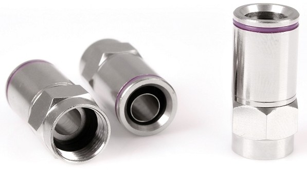 Wtyk Złącze F Samozaciskowe z Uszczelką 6.8 mm RG6