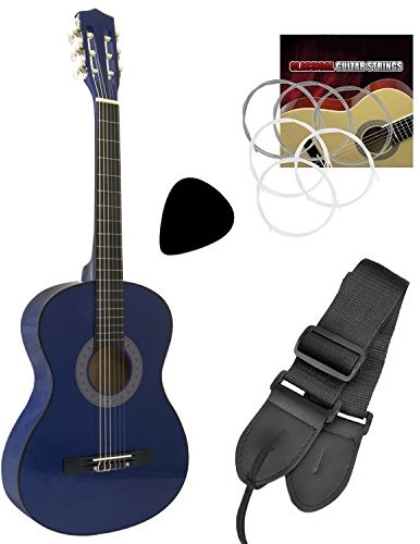 Tiger Tiger Gitara klasyczna dla dzieci w rozmiarze 1/2 - niebieska CLG6-BL-NB