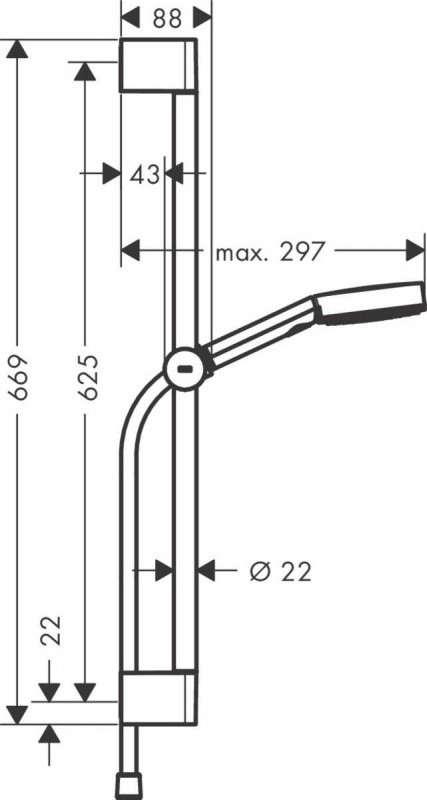Hansgrohe Pulsify Select Zestaw prysznicowy ścienny czarny mat 24161670