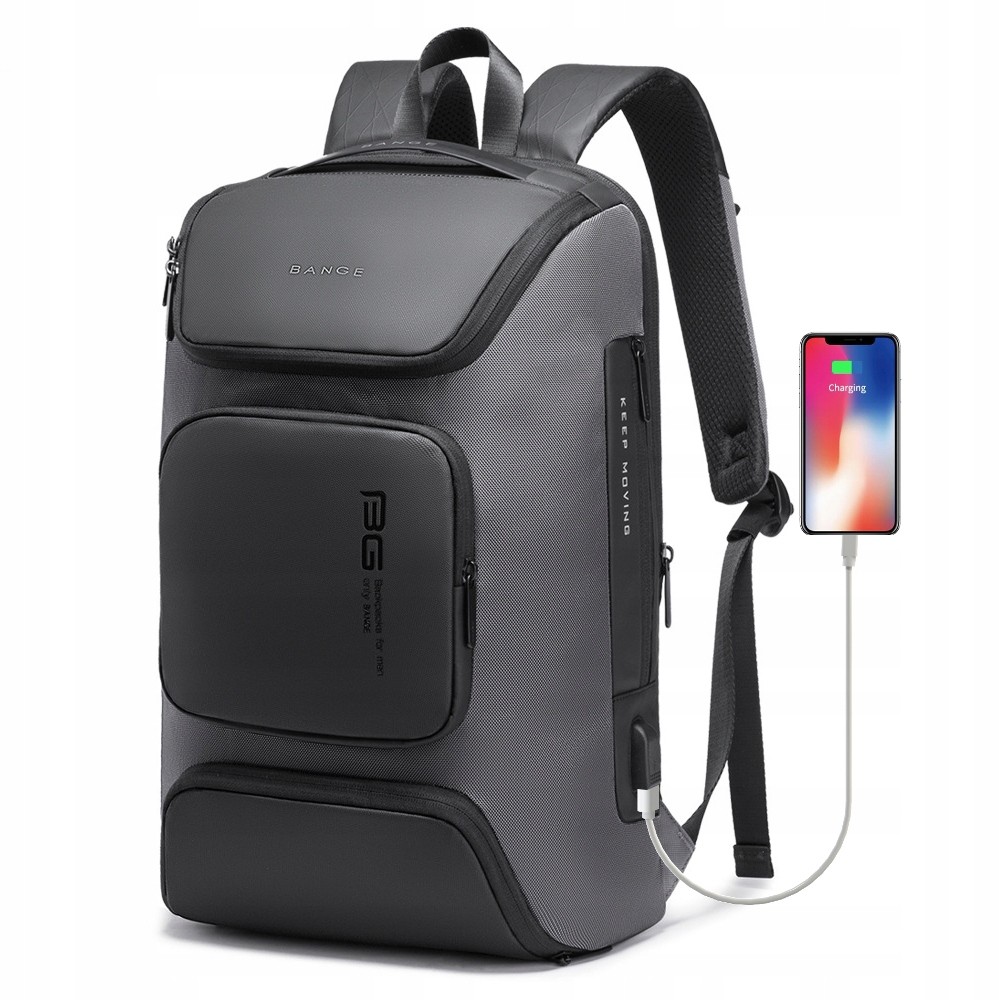 Plecak Bange BG-7078 na laptopa 15,6 z Usb szary
