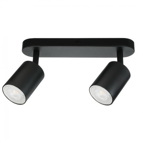 PremiumLUX LAMPA KINKIET SIENA 2xGU10 CZARNA Z CZARNYM PRZEGUBEM LUX08285