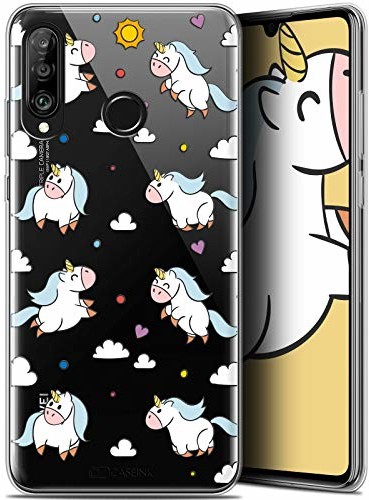 Caseink Etui ochronne do Huawei P30 Lite, 6,2 cala, ultracienkie, Fantasia, jednorożec w Sky CRYSPRNTP30LITEUNICORNSKY