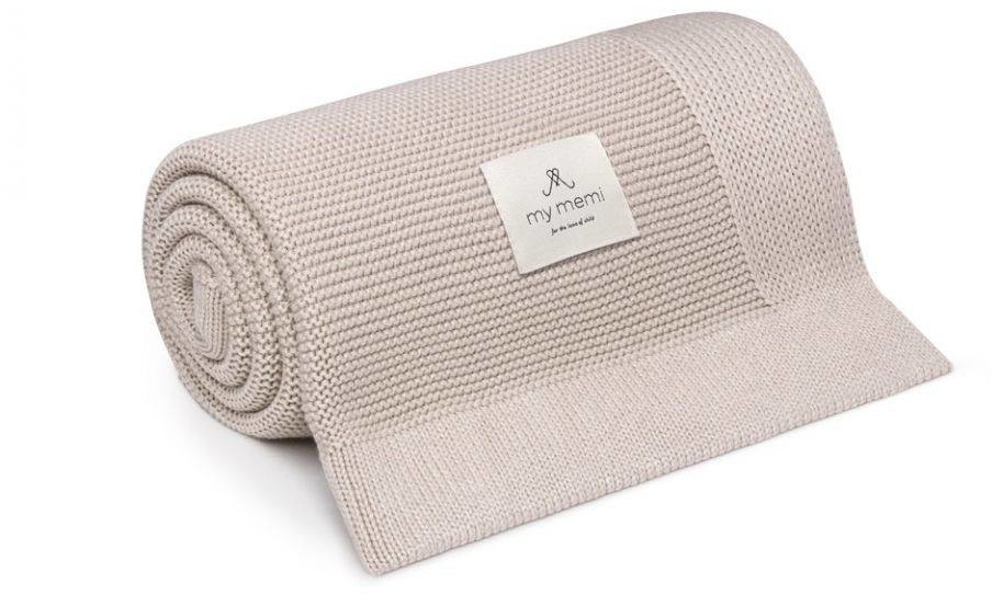 MEMI Bambusowy kocyk light beige 80x100 - classic 63603-uniw