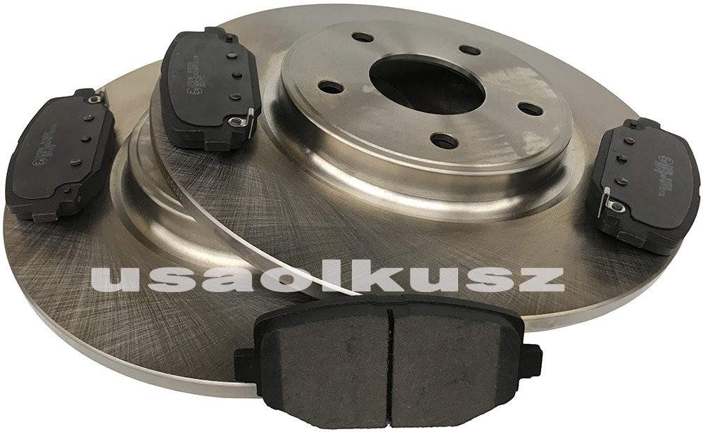 Klocki oraz tarcze hamulcowe tylne 328mm Dodge Caravan 2012 53069+UAD1596