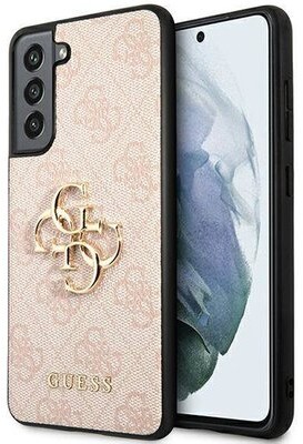 Guess Etui 4G Big Metal Logo do Samsung Galaxy S21 FE Różowy