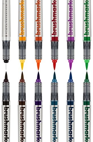 KARIN Karin 27 °C1 Brush marker Pro Basic Colours zestaw w komplecie blender, 12 sztuki 27C1