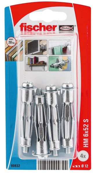 Fischer Kołki do g-k stalowe HM 6 x 59 mm 4 szt. 90932