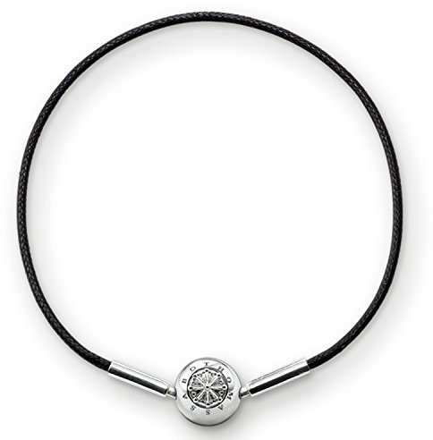THOMAS SABO Thomas Sabo damska bransoletka Karma Beads 925 srebro wysokiej próby czarna długość 38 cm ka0003  653  11-L38 KA0003-653-11-L38