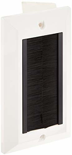 Delock Osłona do zarządzania kablami 146 x 86 mm z czarnymi paskami szczotkowymi 66492