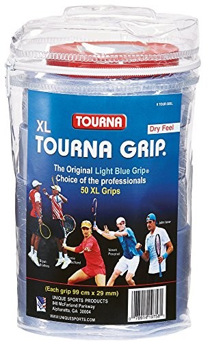 Tourna Zwrócił TG50 X L 50 sztuki taśmy na uchwyt overgrips Tennis Niebieski TG50XL_Bleu