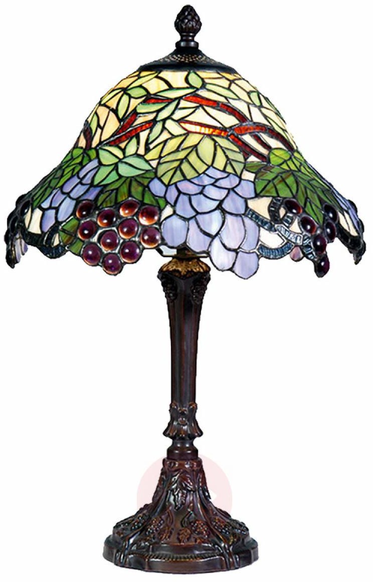 Clayre & Eef Kolorowa lampa stołowa LOTTA w stylu Tiffany