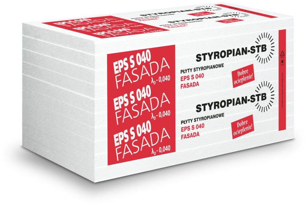 STB Styropian fasadowy niefrezowany EPS 040 150 mm STB