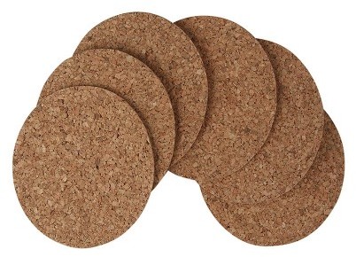 Altom KPL. 6 PODKŁADEK OKRĄGŁYCH ŚR.10CM KOREK NATURALNY 5907618120203