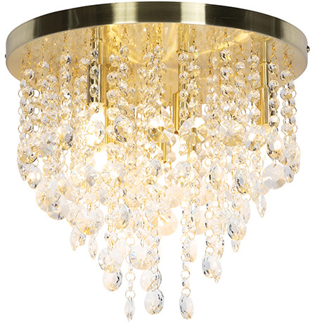 QAZQA Klasyczna lampa sufitowa złoty / mosiądz 35 cm - Medusa