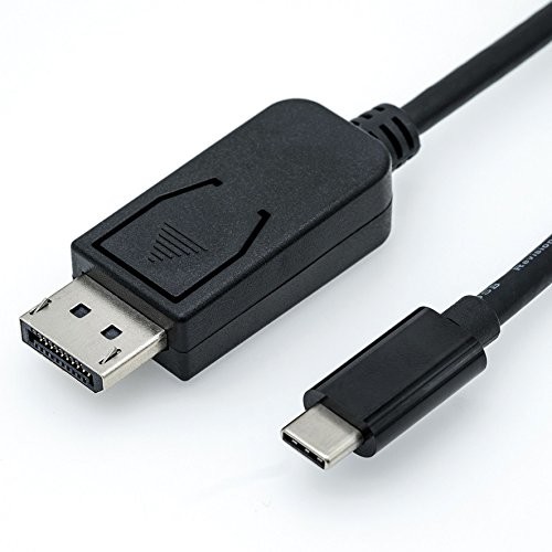 Roline 11045845 wtyczka USB typ C na wtyk DisplayPort Adapter sieciowy, v1.2, 1 m czarna 11045845