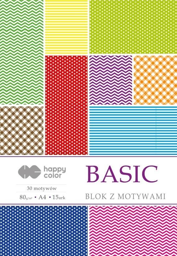 GDD Blok z motywami Basic A4/15ark HAPPY COLOR