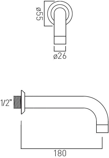 Vado Origins Wylewka wannowa złoto szczotkowane IND-ORI-140-BRG