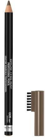 RIMMEL Brow This Way Professional kredka do brwi ze szczoteczką 005 Ash Brown 106503-uniw