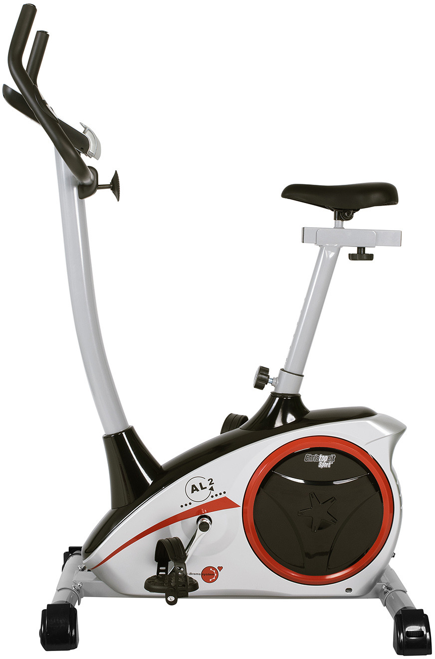 Christopeit Home Bike Ergometer AL 2 Farbe silver/black red (30-1107 / 4044163011073)