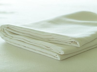 Linenme Prześcieradło na łóżko, z lnu, biały 0034301