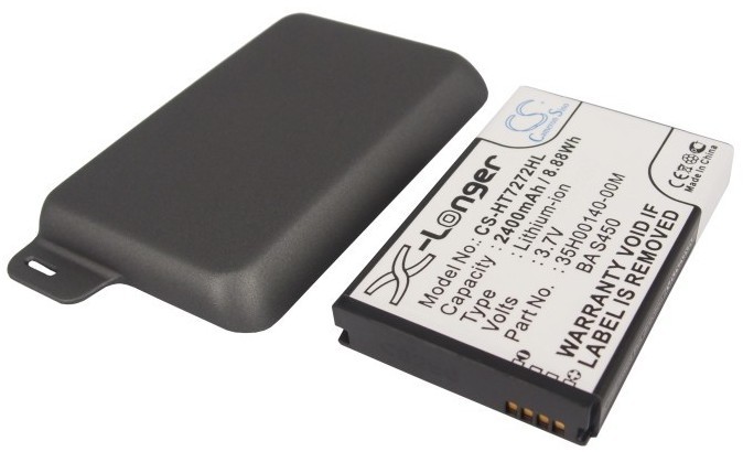 Cameron Sino HTC Desire Z BA S450 2400mAh 8.88Wh Li-Ion 3.7V powiększony szary