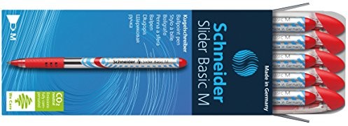 Schneider długopis Slider z Soft-Grip Zone, M, czerwony 151102