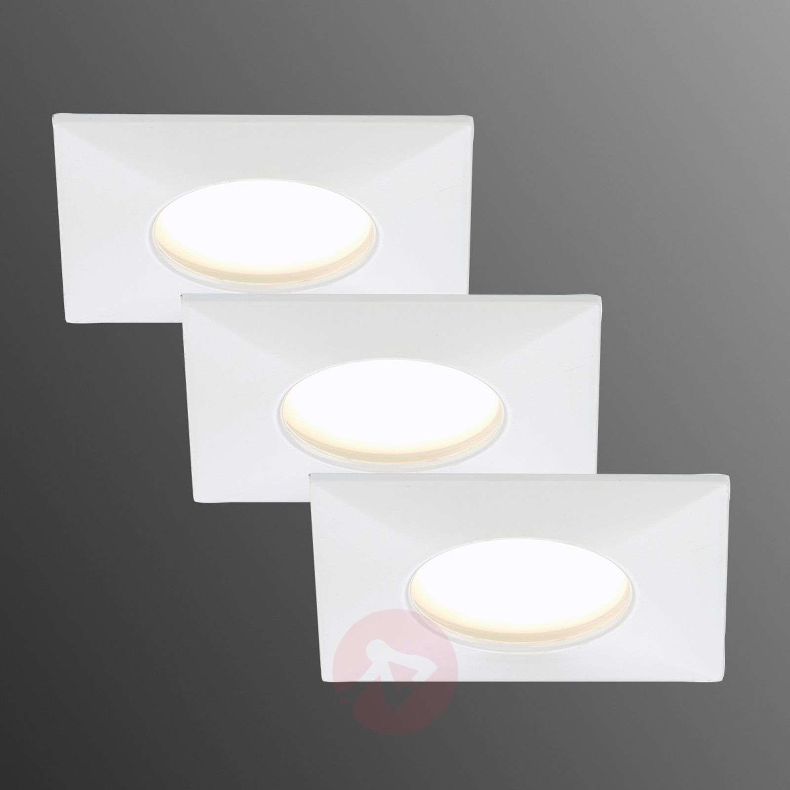 Briloner LED-Einbaustrahler Luca 3er Set IP44 weiß