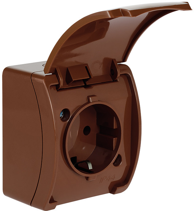 LEDart ELEKTRO_PLAST pojedyncze Schuko Koala brązowy/brązowy 61.390