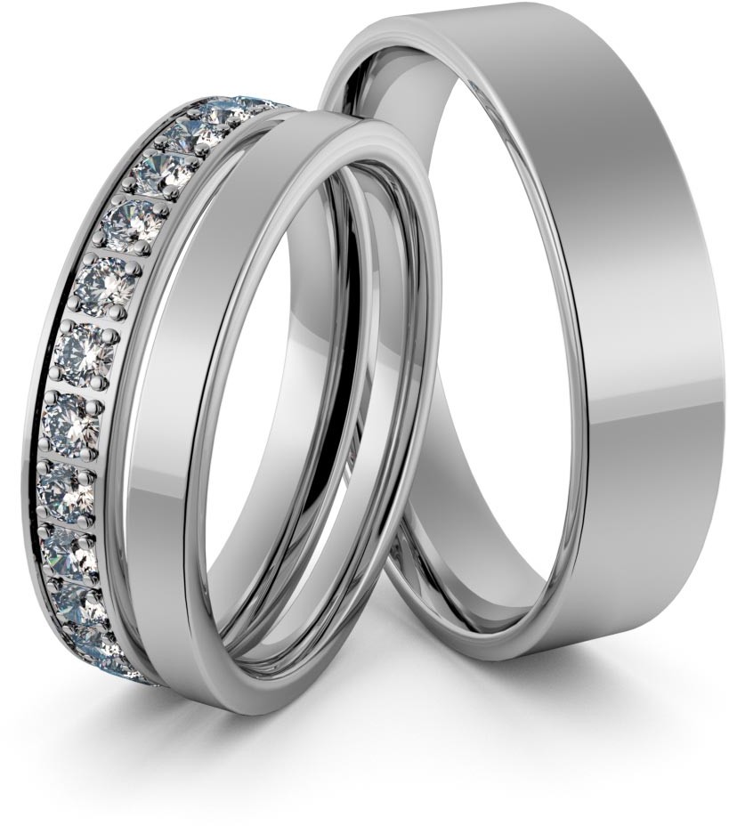 Eminence Obrączki srebrne z cyrkoniami swarovski - zestaw obrączek - wzór Ag-342 Ag-342