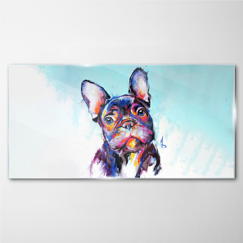 PL Coloray Obraz na Szkle Zwierzę Pies Abstrakcja 100x50cm